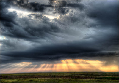 Kansas Storm Clouds at Sunset
