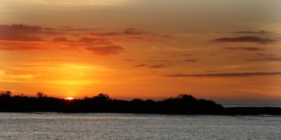 sunset,  Fernandina island