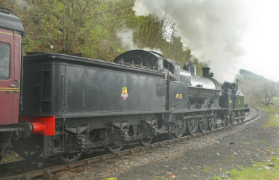 Super D and Coal tank heading towards Berwyn Tunnel