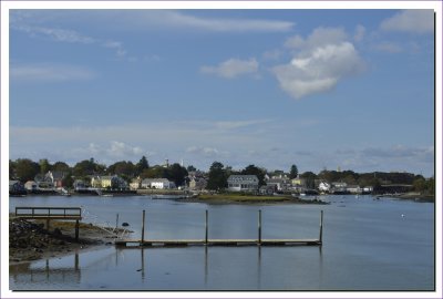 New Hampshire boat yard  shore line scene