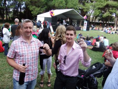 Graeme and Peter at wine festival