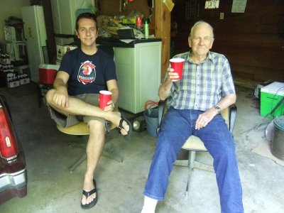 Grandpa and I drink beer