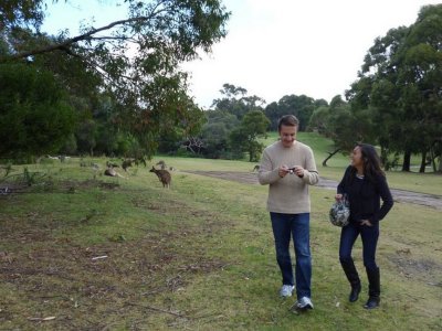 Jo and I checking out the marsupials