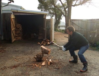 Me chopping wood