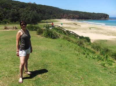 Pam at Pebbly Beach, NSW