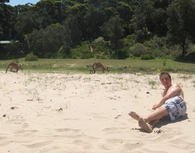 Pebbly Beach - me and roos