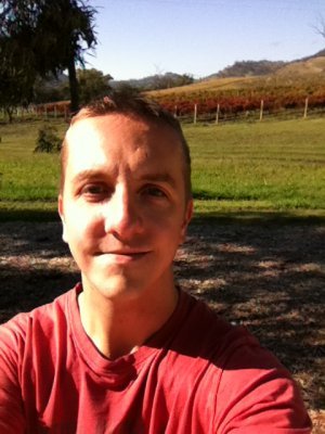 Me at Logan's vineyard in Mudgee
