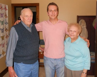 Me with Grandpa and Grandma