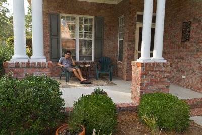 James on the front porch