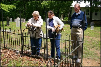 Trying to figure out why this grave was fenced in...