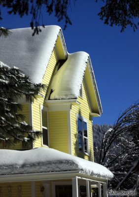 The old Diamond Match lumber mill superintendent's House, standing proudly in the sun