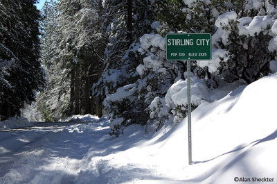 Stirling City, population 300