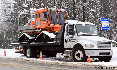 They brought out the real gnarly PG&E equipment for this storm. Some of those electric lines are pretty remote