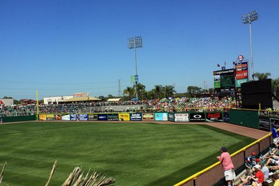 Bright House Field's left and center fields