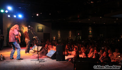 Nina Gerber (left) and Chris Webster and the Big Room crowd