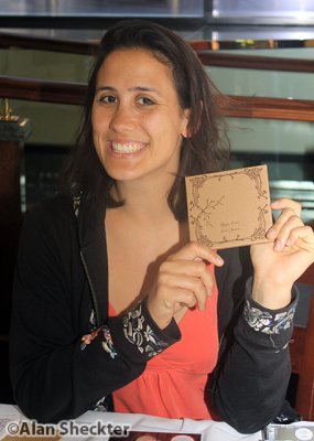 Megan Keely, who is the opening performer at many Sarah Jarosz shows. On this night she handled the merchandise.