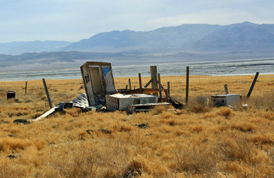 No one camps anymore by Owens Lake in Keeler, Calif., now almost a ghost town