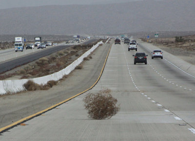 Wind-driven roadway obstacle