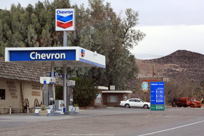 $5.10 for a gallon of regular, Shoshone Village