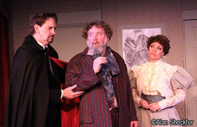 William Petree as Dr. Hercule Molineaux, Richard Cross as Bassinet, Marchia Ryborz as Yvonne Molineaux