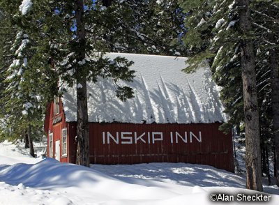 The cabin across from the Inskip Inn