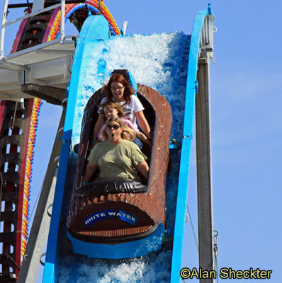 Den and friends on the water slide