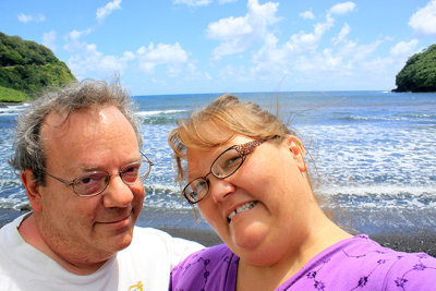 Alan and Donna at Honomanu Bay