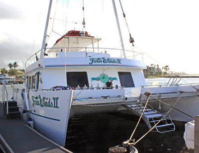 Our excursion catamaran, the Four Winds II