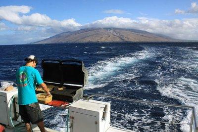 Motoring to Molokini amid smells of barbecued chicken