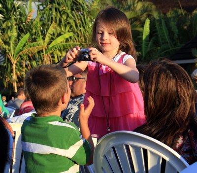Future pro photographer at the Kaanapali Sunset Luau