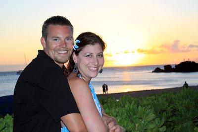 Don and Rebecca from Arizona at Kaanapali Sunset Luau, Sheckter photo