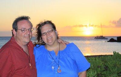 Alan and Donna at Kaanapali Sunset Luau, Don photo
