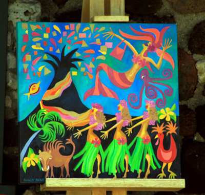 Lahaina art by Nancy Hoke