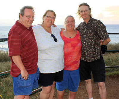 Alan, Donna, Martha, and Rob at Maliko Bay