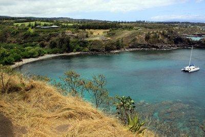 Hilltop view of Honolua Bay