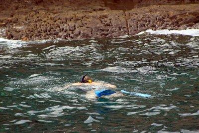 Donna snorkeling at Molokini
