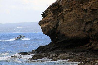Water got kind of rough; all the boats, including ours sped away a little earlier than planned
