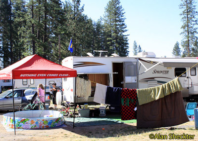 WorldFest campground scene by Lott Lake