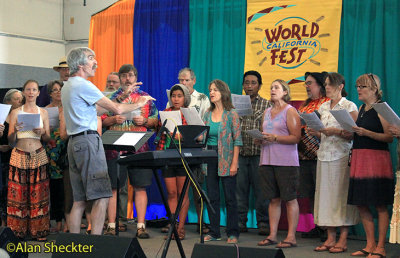Warren Haskell leads WorldFest Chorus, Discovery Stage