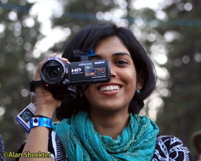 Member of Talavya, shooting one of her mates jamming with Fishtank Ensemble