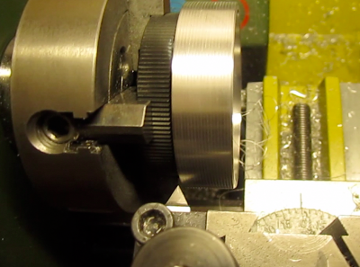 First cut to check the threads with a gauge.