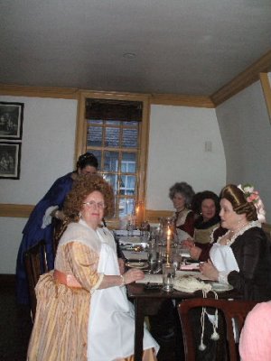 Our 18th C dinner @ King's Arms -Bonnie & Jane