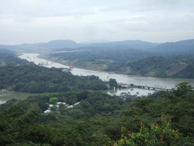 Colon, Panama -Gamboa rainforest, looking down on the Panama Canal