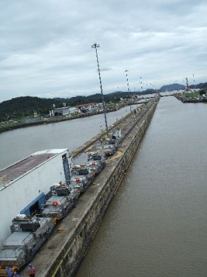 Panama Canal -approaching the Pedro Miguel Locks