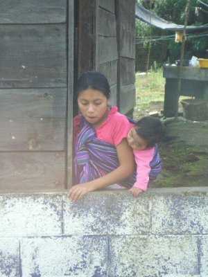 Puerto Quetzal, Guatamala-young woman and her baby