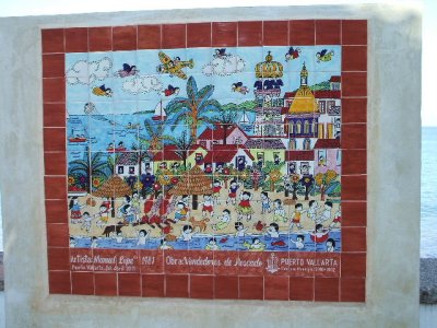 Puerto Vallarta, Mex- artwork on the Malecon