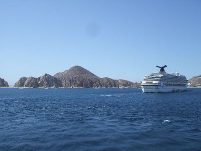 Cabo San Lucas, Mex- view from our deck of another cruise ship