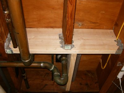 They had to replace part of a joist that had been cut years ago