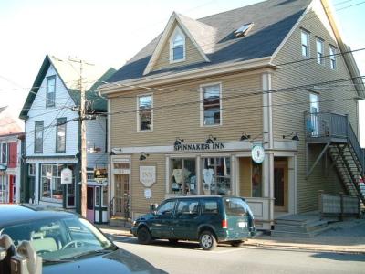 Our first Inn in Lunnenberg; You entered one floor with a kitchenette, dining table, and couch; upstairs to the bedroom!
