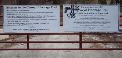  March 2011: ready to build the new Cynwyd Heritage Trail